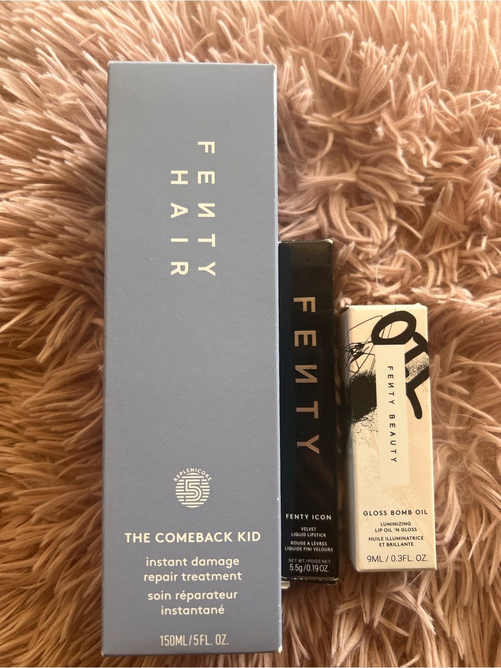 Fenty Hair The Comeback Kid Instant Damage Repair Treatment W/ Lippie Bundle